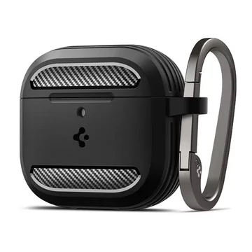 Spigen Rugged Armor Apple AirPods 4 Tok – Matte Black (Fekete)
