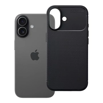 Apple iPhone 17 Carbon Premium Szilikontok – Fekete