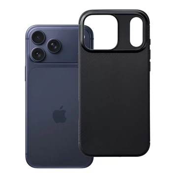 Apple iPhone 17 Pro Max Carbon Premium Szilikontok – Fekete