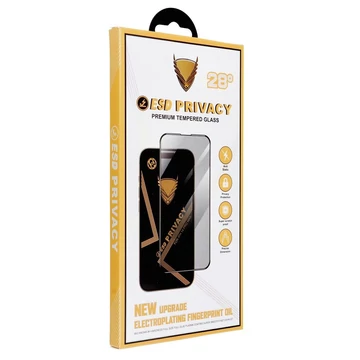 OG 6D Premium Privacy Kijelzővédő Üvegfólia Samsung Galaxy A57 5G Fekete