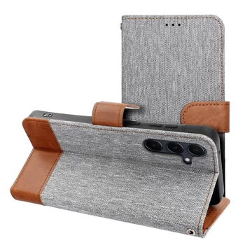 Jeans Book Oldalra Nyíló Könyvtok Samsung Galaxy A56 5G – Szürke