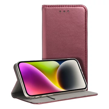 Smart Magneto Book Oldalra Nyíló Könyvtok Samsung Galaxy A57 5G – Burgundi