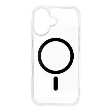 Drop Glue Colorful Ring Mag Cover tok MagSafe kompatibilis iPhone 17 – Fekete