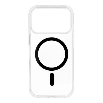 Drop Glue Colorful Ring Mag Cover tok MagSafe kompatibilis iPhone 17 Pro Max – Fekete