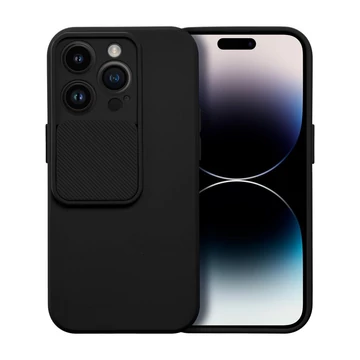 Apple Iphone 15 Pro Slide Szilikon Tok Fekete