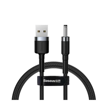Baseus Cafule töltőkábel USB-A ➝ DC 3.5 mm, 2A, 1 m – Fekete