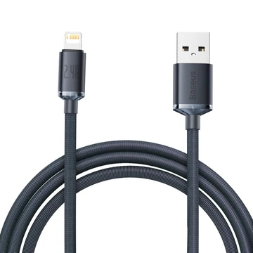 Baseus Crystal Shine Series USB – Lightning kábel 2 m, 2.4A – Fekete