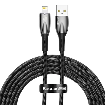 Baseus Glimmer USB-A – Lightning kábel 2 m, 2.4A – Fekete