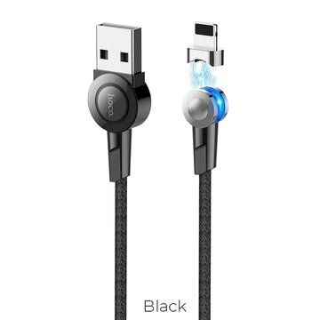 HOCO S8 mágneses adatkábel iPhone Lightning – 1,2 m – Fekete