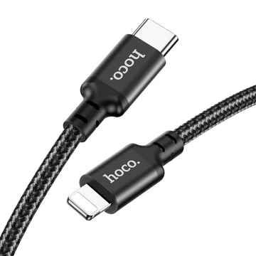 Hoco X14 Type-C – Lightning adatkábel, PD 20W, 3m, fekete