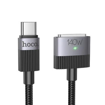 HOCO U141 USB-C – MagSafe 3 mágneses kábel 140W, 1.8 m – Fekete