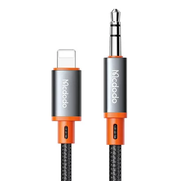 Mcdodo CA-0780 Lightning – 3.5 mm AUX audio kábel 1.2 m – Fekete