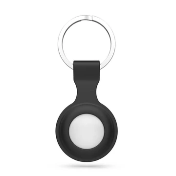 Tech-Protect Icon szilikon tok Apple AirTag-hez karabinerrel – Fekete