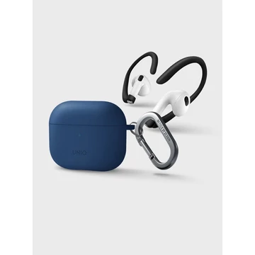 Uniq Nexo AirPods 3.Gen 2021 Szilikon Tok + Fülkampó Kék