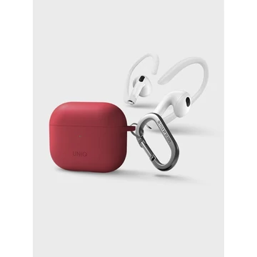 Uniq Nexo AirPods 3.Gen 2021 Szilikon Tok + Fülkampó Korall
