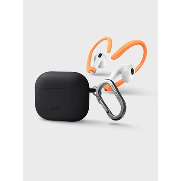 Uniq Nexo AirPods 3.Gen 2021 Szilikon Tok + Fülkampó Szürke