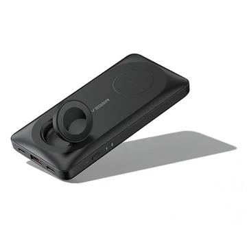 Veger W1156 MagMulti 10 000 mAh MagSafe power bank – vezeték nélküli töltés iPhone-hoz és Apple Watch-hoz, 22,5 W – Fekete