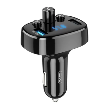 XO BCC02 Bluetooth FM transzmitter és autós töltő 15W – Fekete