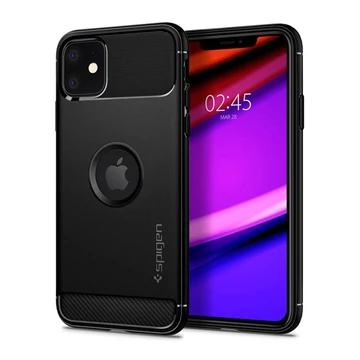 Spigen Rugged Armor tok – Apple iPhone 11 – Fekete