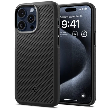 Spigen Core Armor tok – Apple iPhone 15 Pro – Fekete