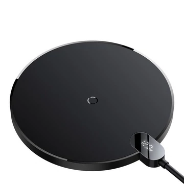 Baseus Digital Led Vezeték Nélküli Töltő 15W Fekete