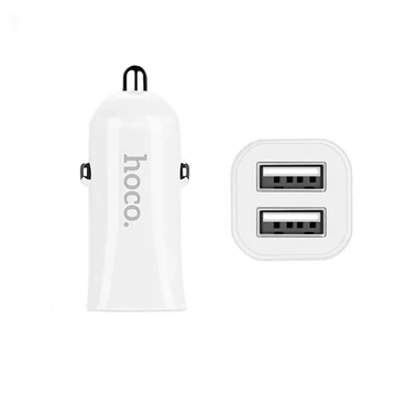 Hoco Z12 Elite autós töltő – 2×USB, 2.4A – Fehér