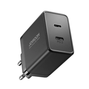 Joyroom JR-TCF09 gyorstöltő adapter, 2× USB-C, 40W –Fekete
