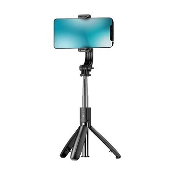 Blue Star L21 szelfibot Bluetooth távirányítóval és tripod állvánnyal – Fekete