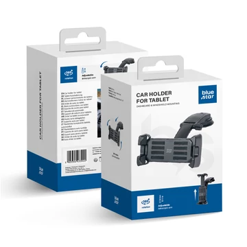 Blue Star Max Wide autós tablet és telefon tartó 4.7–14″ szélvédőre / műszerfalra – Fekete