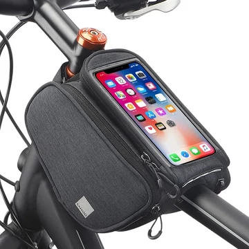 Sahoo 121462 SA univerzális kerékpáros váztáska telefontartóval,  1,5L – Szürke