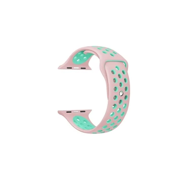 Apple Watch 38/40/41/42 mm Lélegző Sport Szíj Pink-Zöld