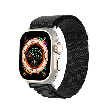 Dux Ducis GS Woven Nylon Apple Watch 44/45/46/49 mm Szíj Fekete