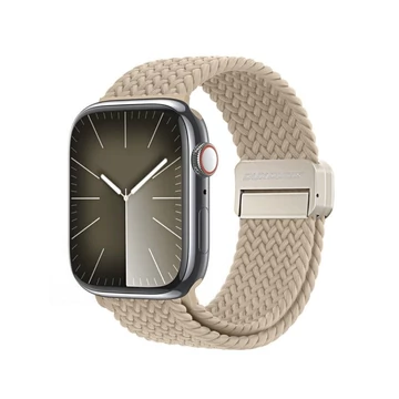 Dux Ducis Mixture Pro Apple Watch 38/40/41/42 mm Fonott Szíj Bézs