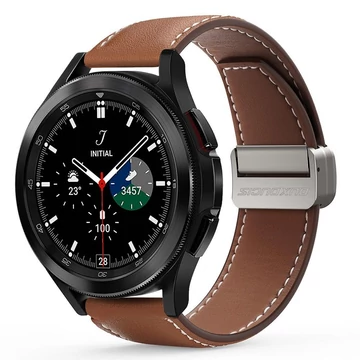 Dux Ducis YA Genuine Leather 22 mm Bőrszíj Barna (Samsung Galaxy Watch/Huawei Watch/Honor Watch/Xiaomi Watch)