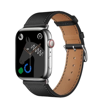 Hoco WA17 elegáns bőr szíj Apple Watch 38/40/41/42 mm – Fekete
