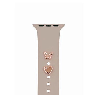 TFO Pin Charm dísz okosóra szíjhoz 2 db-os szett – Pillangó, RoseGold