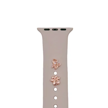 TFO Pin Charm dísz okosóra szíjhoz 2 db-os szett – Cica, RoseGold