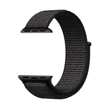 Apple Watch 44/45/46/49 mm Tépőzáras Sport Szíj Fekete