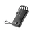 Veger C10 Powerbank 10000 mAh beépített kábelekkel – USB-C, Lightning, Micro USB, LED kijelző – Fekete
