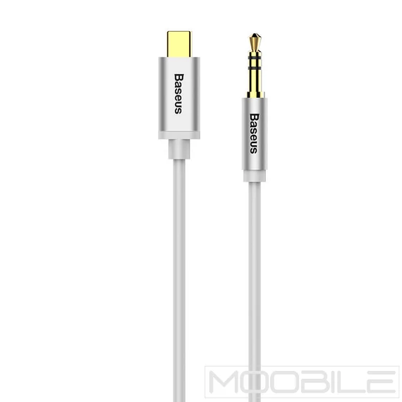 Baseus Yiven Type-C 3,5mm /Mini Jack/ Audio Kábel 1,2m Ezüst