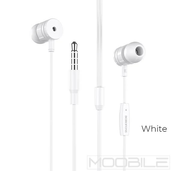 Borofone BM31 Vezetékes Headset Fehér