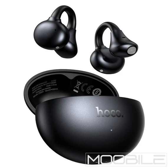 Hoco TWS EA8 vezeték nélküli fülhallgató Bluetooth 5.4, app támogatással – Metál fekete
