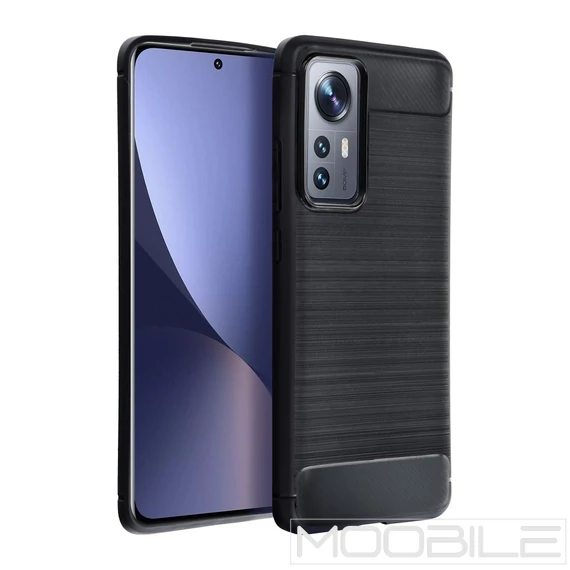 Carbon Szilikon Tok Huawei Honor 400 Lite Fekete