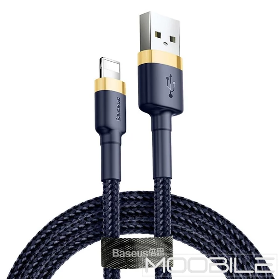 Baseus Cafule USB – Lightning 8 Pin kábel 2 m, 1.5A – Arany/Kék