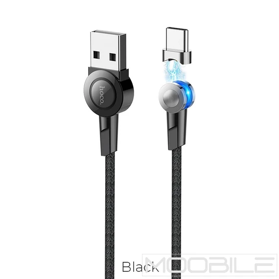 Hoco S8 Type C Mágneses Adatkábel 1.2M Fekete