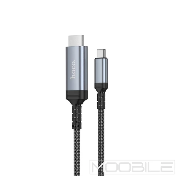 Hoco UA43 USB-C → HDMI képernyőtükröző kábel 4K 30Hz, 1,8 m – Metálszürke