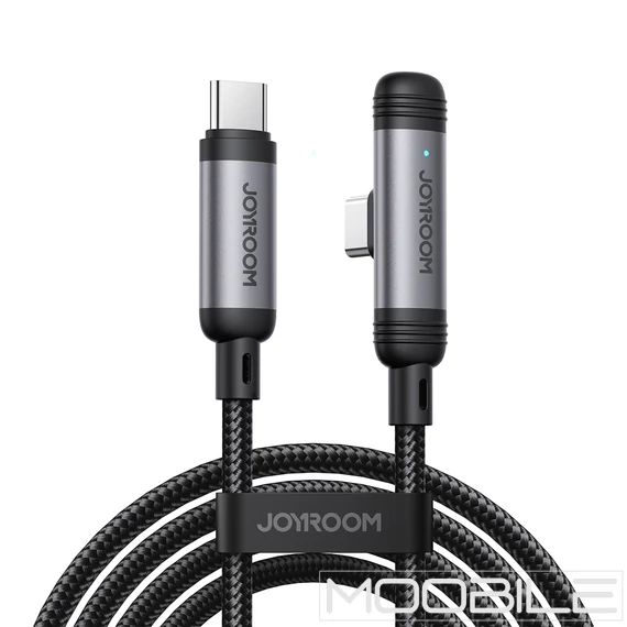 Joyroom S-A56 EnjoyX Series 90° USB-C – USB-C kábel 60W, 1.2 m – Fekete