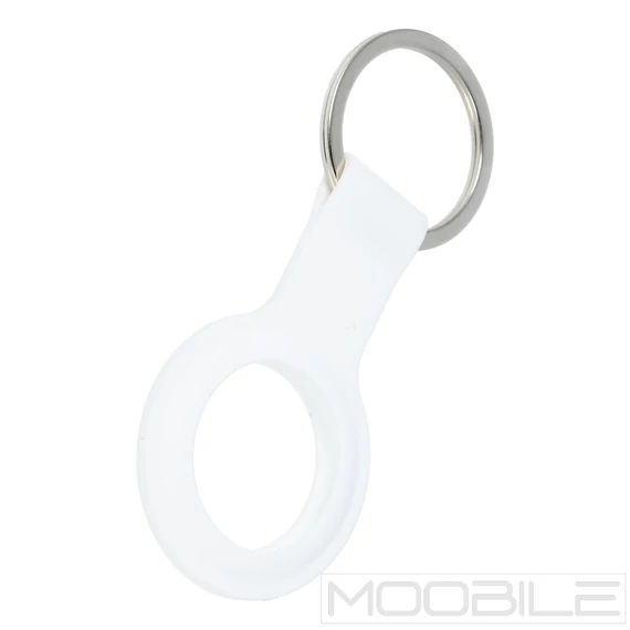 Szilikon Tartó Apple AirTag-hez és Forcell F-Tag-hez – Fehér