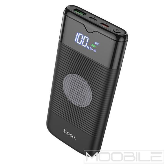 HOCO J63 VELOCITY POWER BANK + VEZETÉK NÉLKÜLI TÖLTŐ 10000 mAh FEKETE