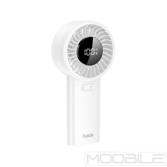 Hoco HX62 hordozható ventilátor – 6000 mAh akkuval – Fehér 
